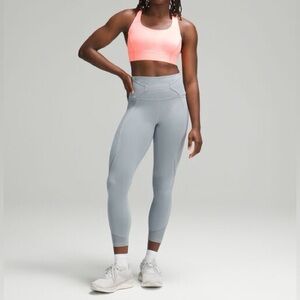 Lululemon Athletica Like New Wunder Train Chambray Mesh Leggings 25”